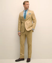 Classic Fit Stretch Cotton Twill Suit Pants