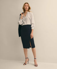 Crepe Pencil Skirt