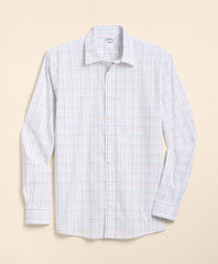 Performance Series Stretch Spread Collar, Tattersall Sport Shirt