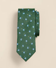 Silk-Linen Flower Tie