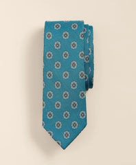 Silk-Linen Foulard Tie