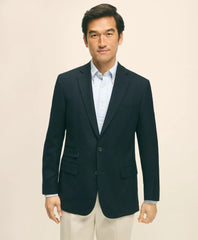 Classic Fit Stretch Wool Hopsack Blazer