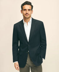 Traditional Fit Stretch Wool Hopsack Blazer