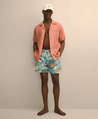 5" Montauk Island-Print Swim Trunks