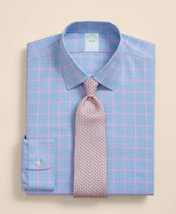 Brooks Brothers Explorer Collection Non-Iron Twill Ainsley Collar, Check Dress Shirt