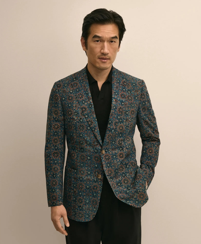 Classic Fit Cotton Medallion Mosaic Sport Coat