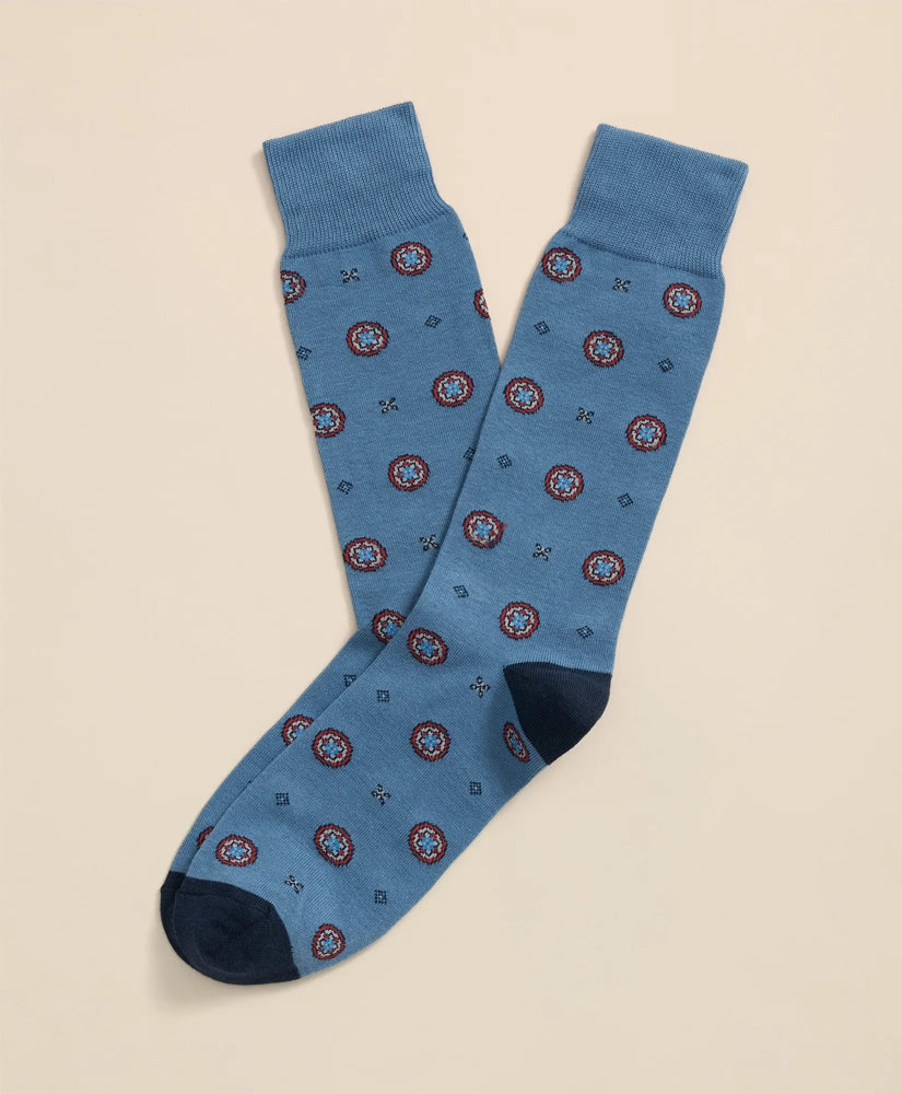 Cotton-Blend Foulard Socks