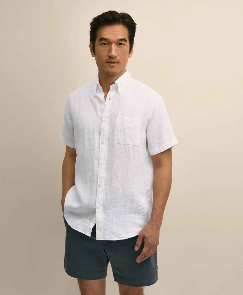 Irish Linen Short-Sleeve Sport Shirt
