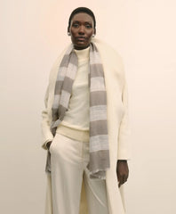 Wool-Silk Blend Shimmer Scarf