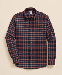 Portuguese Flannel Polo Button Down Collar, WIndowpane Shirt