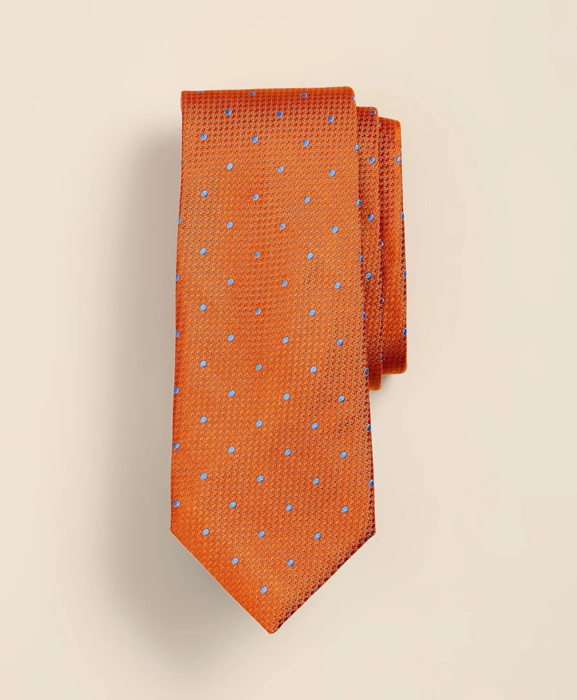 Silk Basketweave Dot Tie