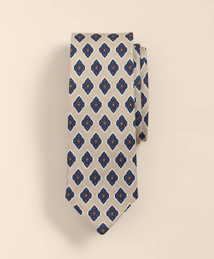 Linen-Silk Foulard Tie