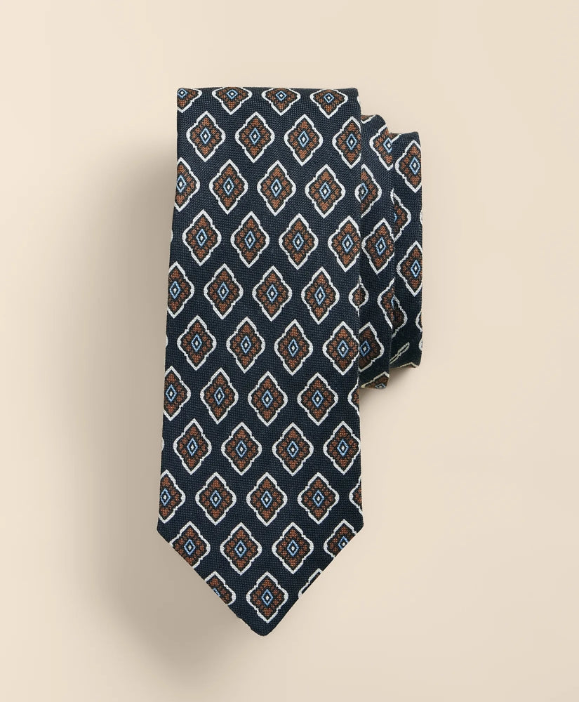 Linen-Silk Foulard Tie