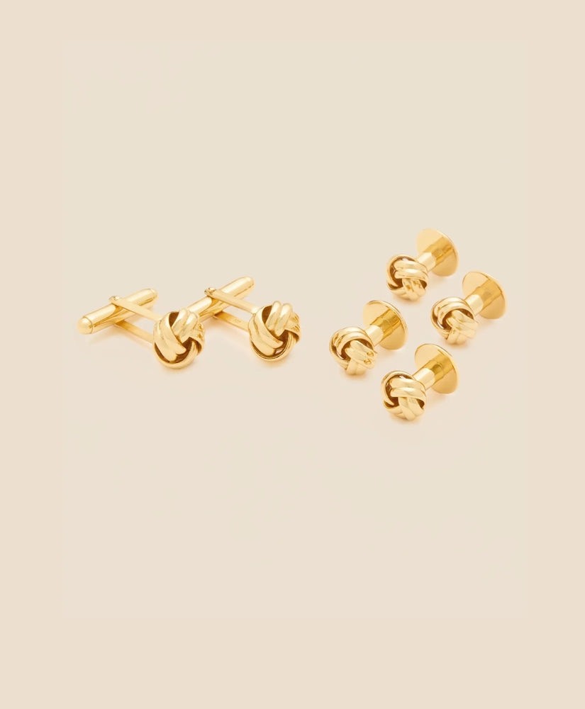 Sterling Silver Gold-Plated Knot Cufflinks