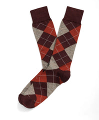 Wool Blend Argyle Socks
